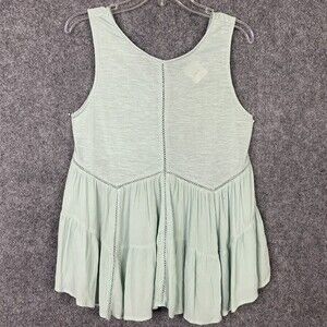 Knox Rose Sleeveless Knit Top Women M Pale Green Full